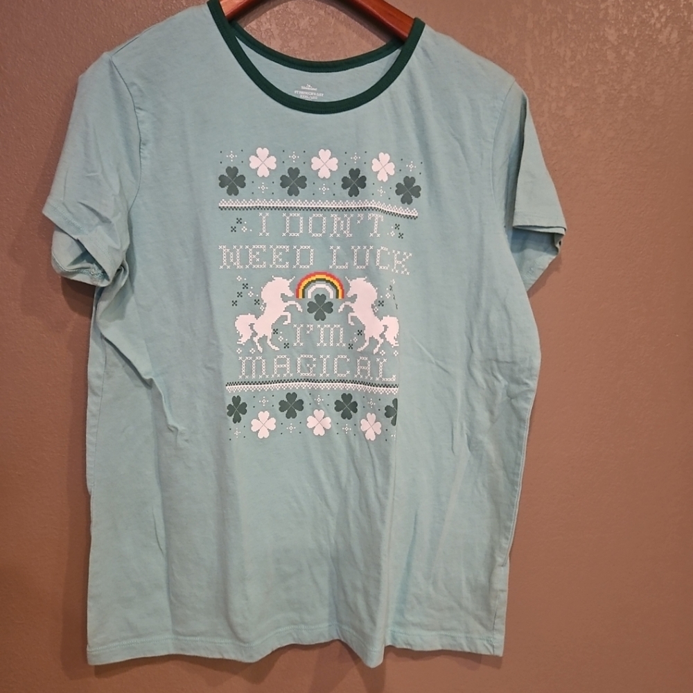 Women's St Patricks Day T Shirt 3xl Unicorn